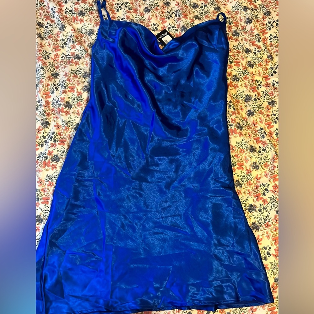 Nasty Gal Satin Cowl Neck Slip Dress